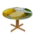 thumbnail image 3 of Patifu Lemons Leaves Round Tablecloth Stain-Resistant Washable for Indoor Outdoor Restaurants Weddings Parties Home Kitchen Holiday Dinner Fitted 46"-50, 3 of 8