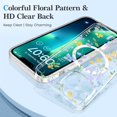 thumbnail image 2 of Faben-pour iPhone 15 Pro Étui Compatible avec MagSafe Étui Magnétique Forte Transparente Florale pour Femmes Filles Étui Rigide Mince Protectrice pour iPhone 15 Pro 6.1 Pouces(Clair/lavande), 2 of 4