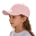 thumbnail image 4 of Bobifish Boys Girls Baseball Cap Curved Brim Classic Plain Breathable Kids Sun Protection Cap, 4 of 4