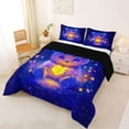 thumbnail image 2 of Erosebridal Cartoon Bear Doll Queen Comforter Set, Glitter Love Heart Print Bedding Comforter Set, 3 Pieces, 2 of 6