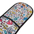 thumbnail image 4 of Yayeee Double Oven Mitt Kitchen Heat Resistant Baking 35" x7" Quilted Glove, Doodle Pattern, 4 of 6