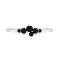 thumbnail image 5 of Rosec Jewels Black Onyx Promise Ring for Women, Minimal Cluster Ring (0.6 CT, AAA Quality), 10K White Gold, US 9.00, 5 of 9