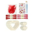 thumbnail image 2 of 6Pcs Set Wooden Heart Shaped Daydream Catchers Set DIY Valentines's Day Gifts Handicraft Bedroom Wall Decoration Hanging Decoration, 2 of 8