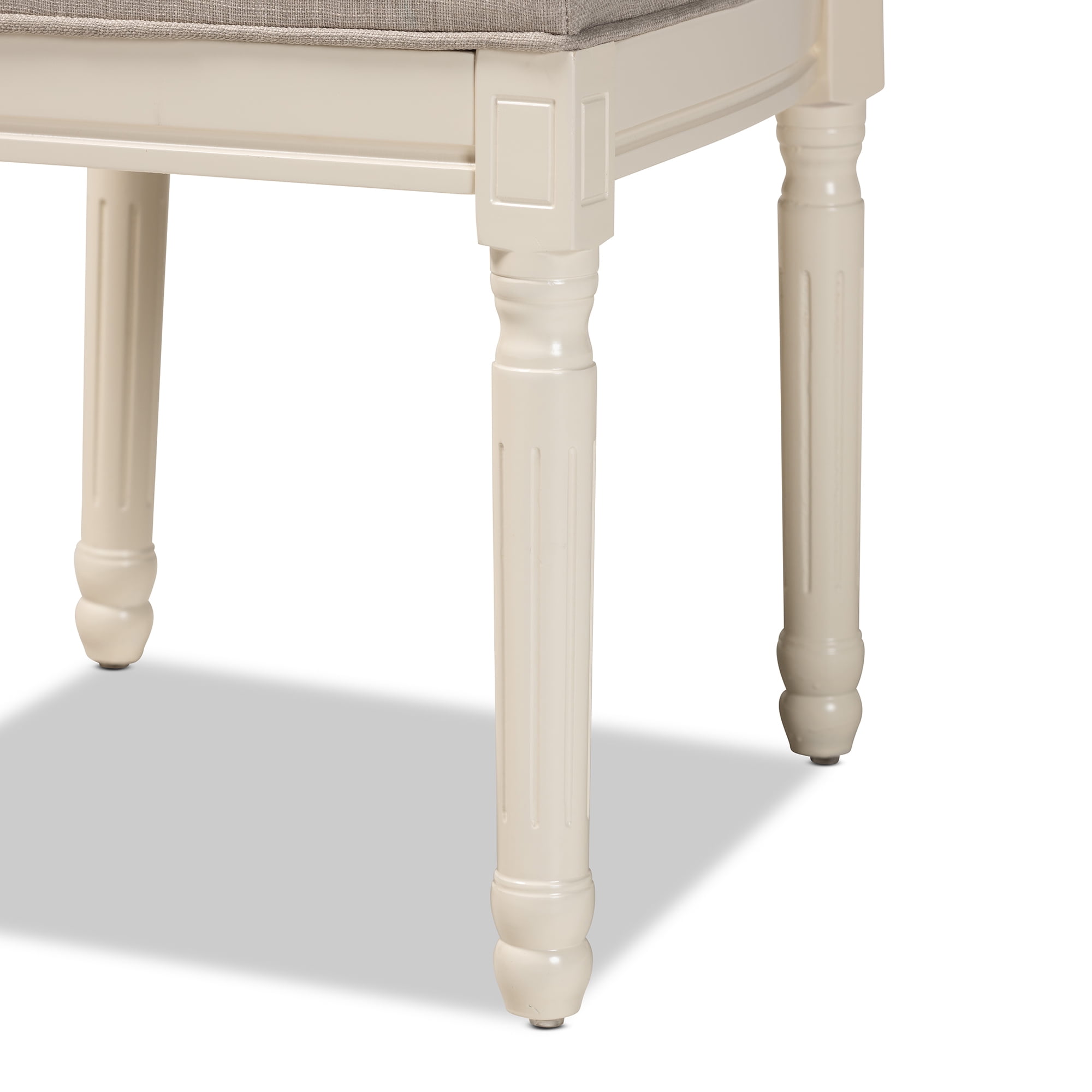 Baxton Studio Louane Dining Chair, Set of 2, Grey