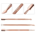 thumbnail image 2 of 1 Uds. Empujador de cutículas de uñas, oro rosa, doble extremo, acero inoxidable, removedor de piel muerta, herramienta antideslizante para quitar cutículas zhangmengya LED, 2 of 2
