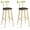Gold Color, variant on Bar Stools, Set of 2 High Kitchen Barstools, Bar Chairs with Backrest and Footrest, Industrial Counter Stools with PU Soft seat, for Kitchen, Living Room, Pub, Gold Color BS-012GC