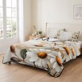thumbnail image 2 of King Quilt Set 96''x106'', Spring Floral Lightweight Bedspread Coverlet Set with 2 Pillow Shams, Daisy Summer Botanical Vintage Flowers Breathable All Season Quilt Bedding for Bedroom/Guest Room, 2 of 9