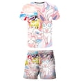 thumbnail image 2 of Verano bebé niños niñas unicornio camiseta + Pantalones cortos conjunto ropa niños lindo dibujos animados 2 uds niños niñas lindo unicornio ropa Sets10T Gao Jinjia LED, 2 of 2