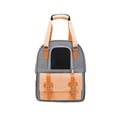 thumbnail image 2 of Bolsa de salida para perros y mascotas, mochila transpirable para gatos y mascotas, suministros para mascotas (naranja B) Libre de BPA, 2 of 8
