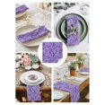 thumbnail image 3 of Vintage Purple Cloth Napkins Set of 6 Reusable Dinner Napkins, Retro Botanical Abstract Art Cocktail Napkin Washable Table Napkins for Wedding/Holiday Party/Baby Shower 20"x20", 3 of 7