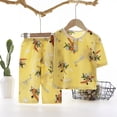 thumbnail image 2 of Xudanell Girls Pajamas Summer Short Sets Mermaid Sleepwear Cotton Toddler Pjs Clothes (6-12 Months,Red), 2 of 4