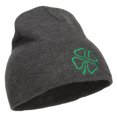 thumbnail image 4 of Irish Clover Embroidered Short Beanie - Dk Grey OSFM, 4 of 5