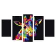 thumbnail image 1 of Cuadro decorativo Cuadros Abigail Jirafa 5 piezas, 1 of 5