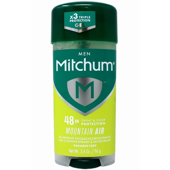 Mitchum Men’s Triple Odor Protection Antiperspirant & Deodorant Gel, Mountain Air, 48HR Protection, 3.4 oz - 6 Pack