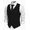 Solid Color - Black, variant on COOFANDY Black Vests Men Slim Fit Waistcoat Vest Notch Lapel Dressy Suit Vests