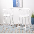 thumbnail image 2 of SAFAVIEH Blanchard Modern Counter Stool, White, Set of 2 (21.3 in. W x 20.2 in. D x 37.5 in. H), 2 of 12