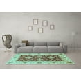 thumbnail image 3 of Ahgly Company Indoor Rectangle Oriental Light Blue Traditional Area Rugs, 7' x 10', 3 of 4