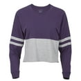 thumbnail image 3 of Boxercraft T15 Women's Cropped Retro Jersey-Purple/Oxford-XS, 3 of 4