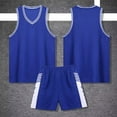 thumbnail image 6 of CYRBOKO Boys Athletic Outfit Sets, V-neck Elastic Waist Quick-dry Sleeveless Tank Top with Shorts Blue Size 6-7 T, 6 of 6