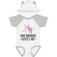 thumbnail image 3 of Inktastic My Nonni Loves Me Girl Unicorn Girls Baby Bodysuit, 3 of 5