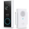 eufy Security, 1080p Wi-Fi Video Doorbell Kit, 20-day Battery, No Monthly Fees, Human Detection, 2-Way Audio, Free Wireless Chime (Requires Micro-SD Card)