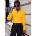 thumbnail image 3 of Chic Lapel Top Sleek Women Slim-Fit Shirt Long Sleeves Perfect for Spring/Fall Wear, 3 of 19