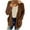 Brown, variant on Lindreshi Womens Jackets with Hood on Clearance Fashion Women's Button V-Neck Pullover Tops Long Sleeve Hooded Blouse Ciat