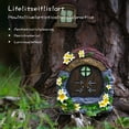 thumbnail image 4 of Ventanas De Puerta De Hadas Escultura de jardín de arte luminoso, colgantes de cabaña de hadas pintados a mano, decoración colgante para el hogar Likrtyny Libre de BPA, 4 of 7
