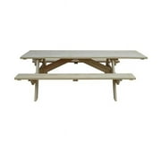 30 x 94 x 66 in. Solid Wood Outdoor Picnic Table, Natural
