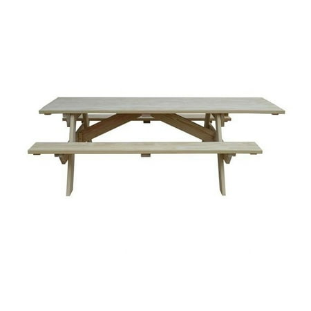 30 x 94 x 66 in. Solid Wood Outdoor Picnic Table, Natural