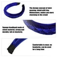 thumbnail image 4 of 1 Pcs Velvet Twist Braid Headband, Fashion Hairband for Woman Non Slip Blue, 4 of 7