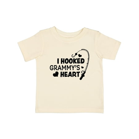 

Inktastic I Hooked Grammy s Heart with Fishing Rod Gift Baby Boy or Baby Girl T-Shirt