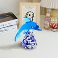 thumbnail image 6 of (Clearance) BNNG Crystal Glass Dolphin Figurine Statue Decoration Indoor Art Sculpture Miniature Animal Figurine for Valentine's Day, Christmas, Toddlers Kids Birthday Home Office Decoration Blue, 6 of 8