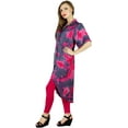 thumbnail image 2 of Bimba Women Asymmetrical Hem Tunic Chic Style Rayon Fancy Kurti Blouse Gift, 2 of 5