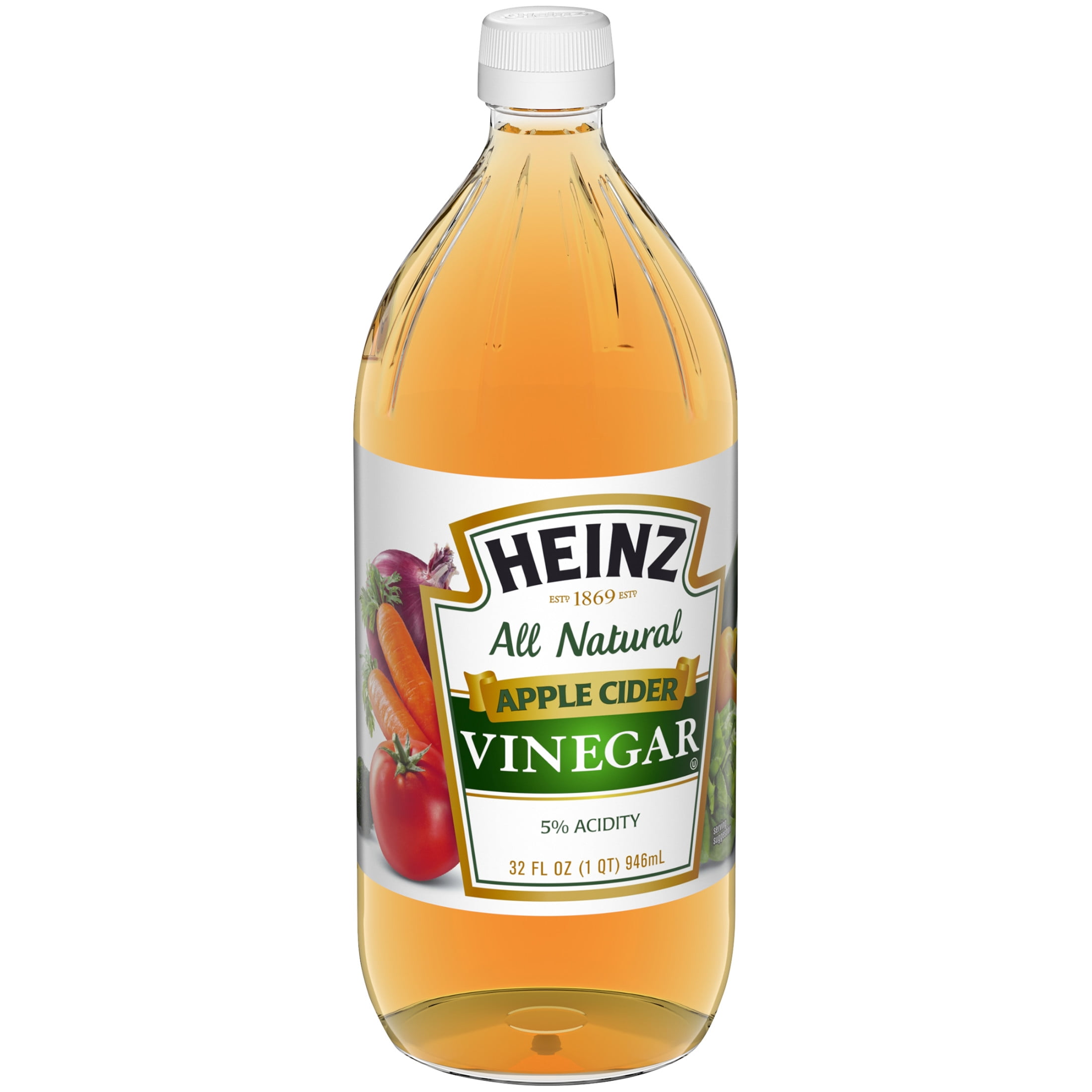 (2 pack) Heinz All Natural Apple Cider Vinegar with 5% Acidity , 32 fl oz Bottle