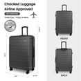 thumbnail image 4 of New York Xpress 30" Hardside Large Checked Luggage Spinner Lightweight, Grey - 2538, 4 of 9
