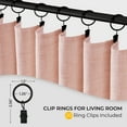 thumbnail image 5 of 100% Blackout Faux Linen Curtains for Livingroom Bedroom W50 X L108,2 Panels Set Thermal Insulated Curtains With Free 20 Ring Clips - Light Blush, 5 of 9