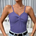 thumbnail image 2 of SHTXOZHI Womens Knot Front Sleeveless Tank Tops Summer Going Out Fashion Shirts Solid Color Camisole, 2 of 4