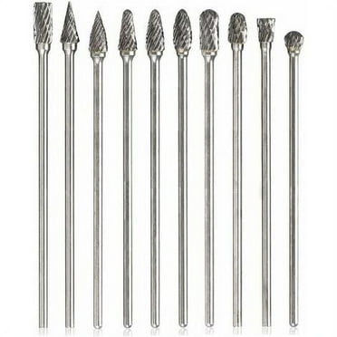 Tungsten Carbide Rotary Burrs, Long Reach, Double Cut, 3mm Shank