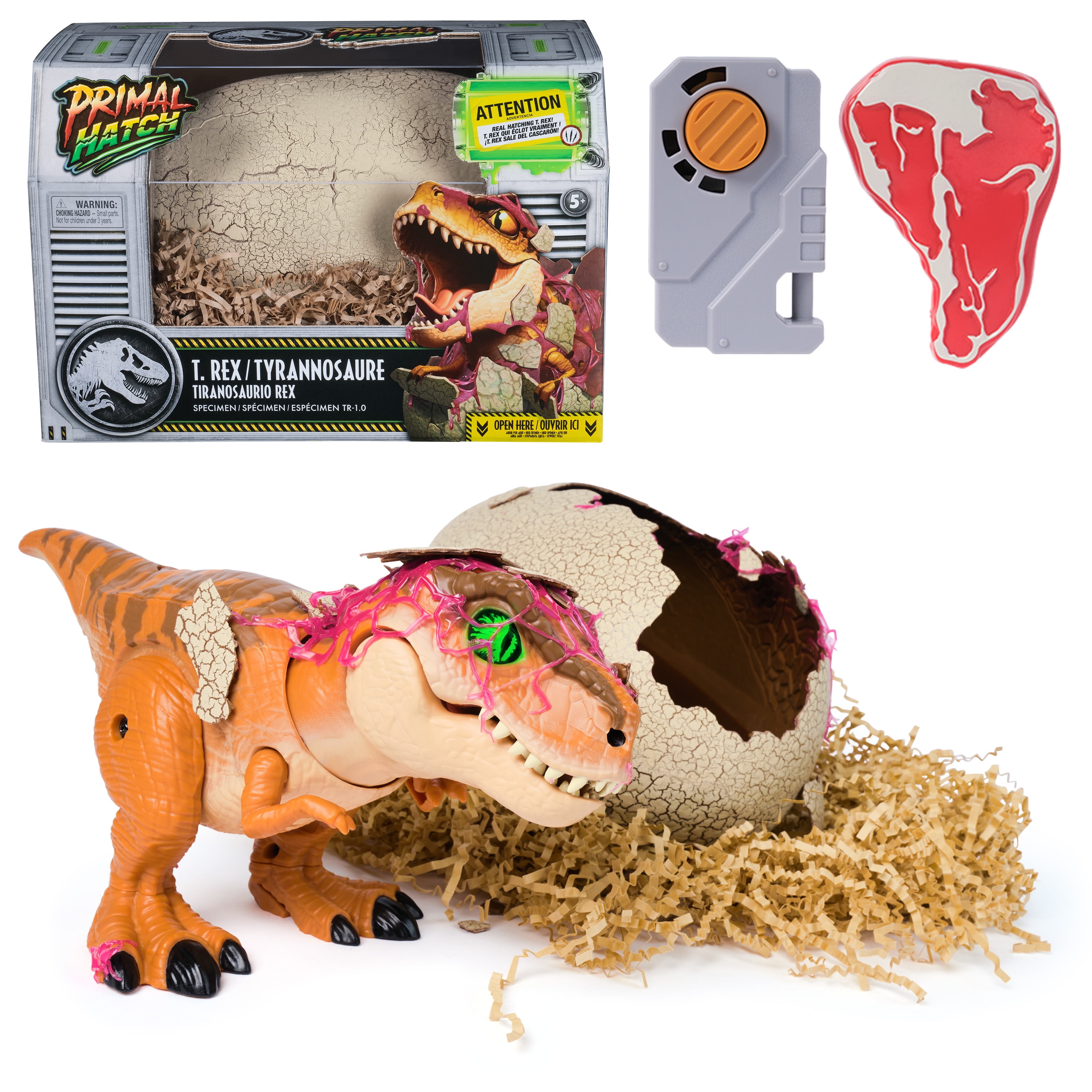 Jurassic World Primal Hatch Interactive Toy Dinosaur & Egg, Hatch & Train your own Baby Dino with 100+ Sounds & Reactions, Kids Toys for Boys & Girls Aged 5 & Up, Jurassic World Primal Hatch Interactive Toy Dinosaur & Egg, Hatch & Train your own Baby Dino with 100+ Sounds & Reactions, Kids Toys for Boys & Girls Aged 5 & Up