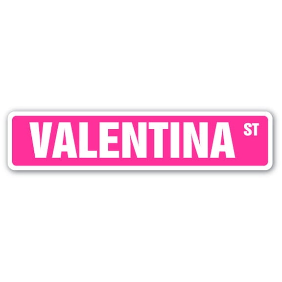 VALENTINA Street Sign Childrens Name Room Sign | Indoor/Outdoor |  36" Wide