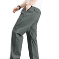 thumbnail image 6 of SAWOBUUN Mens Solid Pants Straight Elastic Waist Pants Relaxed Fit Jogger Trousers with Zipper Pockets, 6 of 9