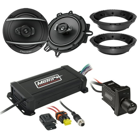 4 Zone Audio Controller Amplifier - Metra PowerSports IPX6 Marine 4-Channel Micro Amplifier, Pioneer TS Series 6.5