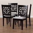 thumbnail image 6 of Baxton Studio Jackson Gray Upholstered Espresso Wood 4-Piece Dining Chair Set, 6 of 7