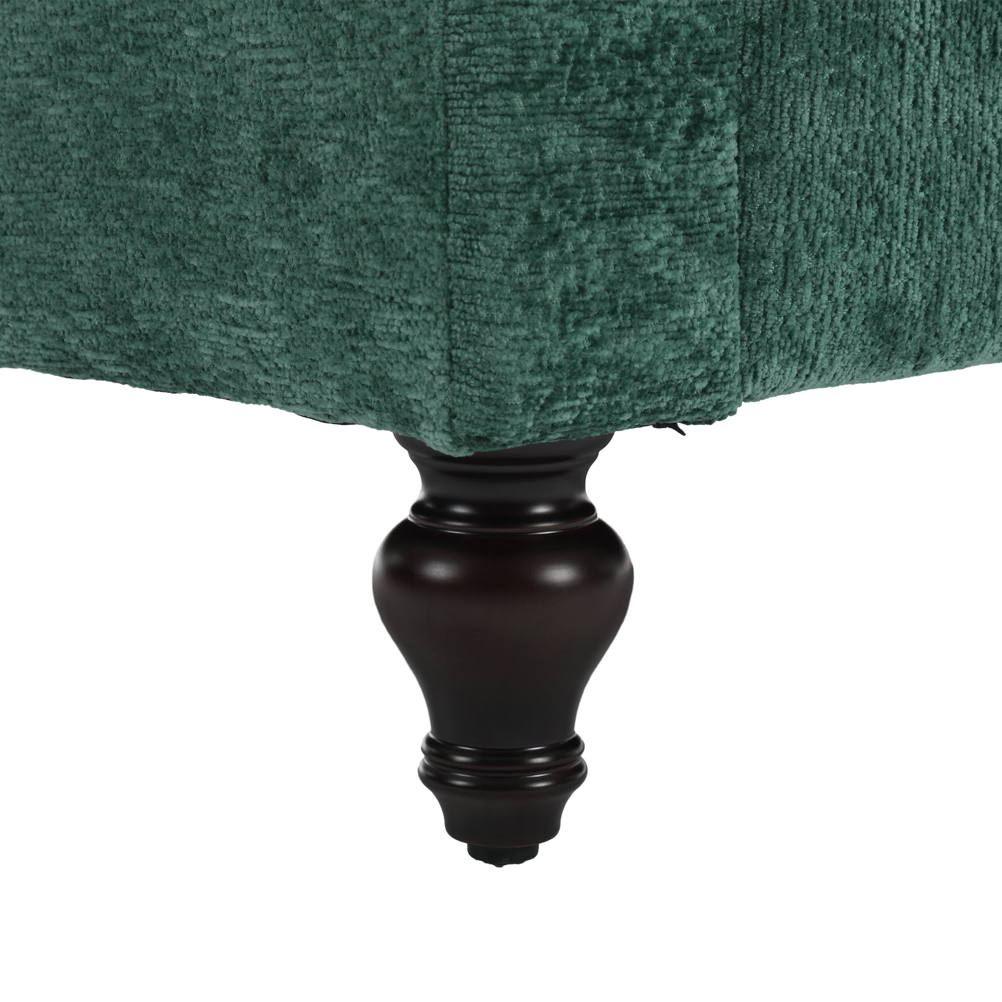 MAYEERTY Mid Century Modern chenille Fabric Loveseat sofa, 2-Seat Upholstered Loveseat Sofa Modern Couch for Living Room,Brown wood feet sofa for Bedroom, Reading (Emerald Chenille)