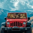 thumbnail image 3 of Uorisanigo Front Windshield Sunshade Camo Deer Hunter Car Sun Shade Fit for 1997-2017 Jeep Wrangler Rubicon Sahara TJ JK JKU 2/4 Doors, Foldable Blocks UV Rays Keep Vehicle Cooler, 3 of 7