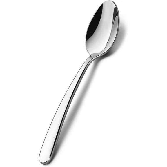12-Pieces Teaspoons, Heavy Duty Stainless Steel 6.7 Inches Small Spoons, Modern & Elegant Design, Mirror Polished, Dishwasher Safe