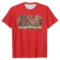 thumbnail image 4 of Puliio 250th Anniversary USA Tee Women's USA 250 Years of Freedom Floral American Flag Graphic Patriotic T-Shirt Crewneck 4th of July Tshirt, 4 of 4