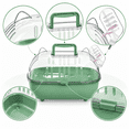 thumbnail image 4 of OANLKGI Small Pet Travel Carrier 10.83 x 8.66 IN Acrylic Viewing Panels Transparent Animal Transport Box Water Bottle and Carry Handle Portable Ventilated Pet Cage Pet Travel Green, 4 of 5