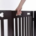 thumbnail image 6 of Arf Pets Freestanding Dog Gate, 2 Panel Extension, 360° Configurable, 40" Wide - Brown, 6 of 6